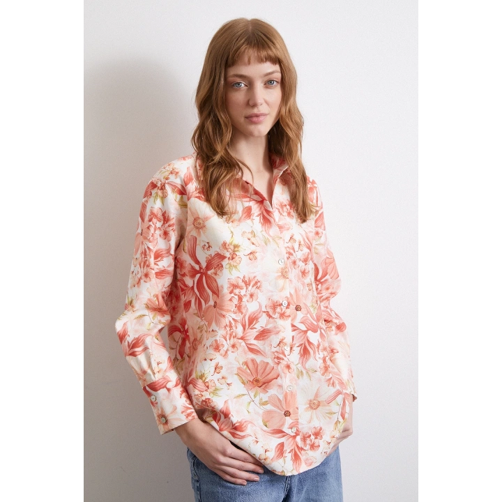 Rüya Desenli Gömlek Pembe