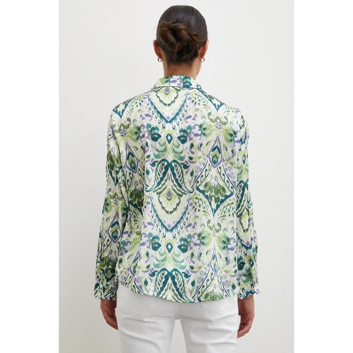 Saten Gömlek Yeşil