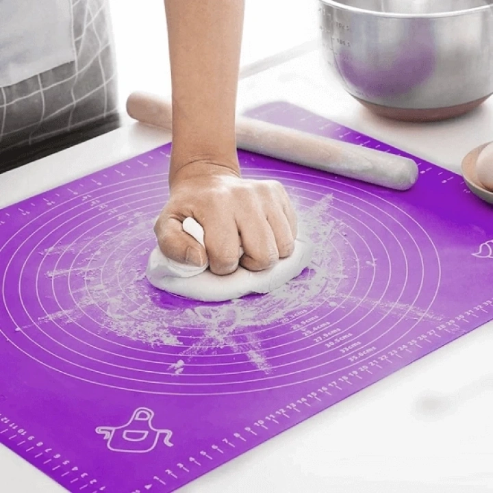 Silikon Hamur Açma Matı Orta Boy 50 x 40