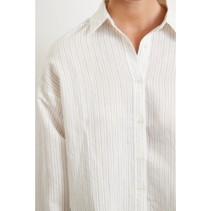 Simetrik Çizgili Gömlek Taş