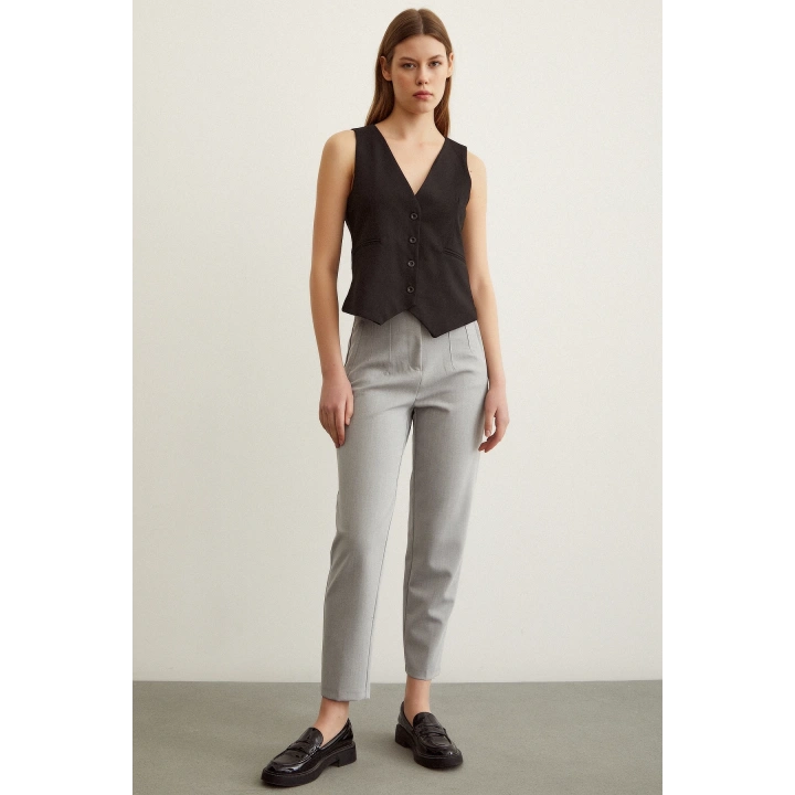 Skinny Kumaş Pantolon Gri