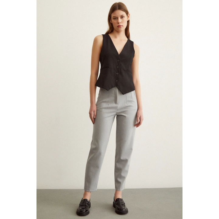 Skinny Kumaş Pantolon Gri