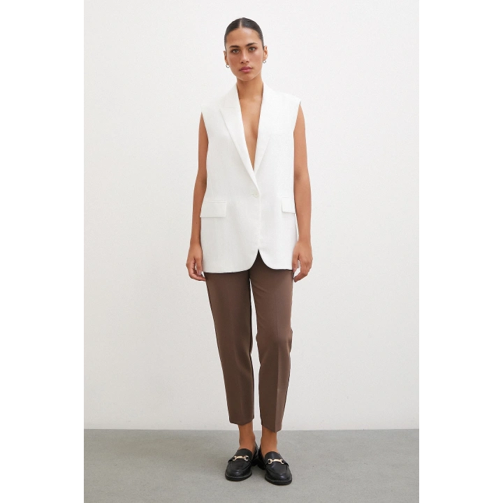 Skinny Kumaş Pantolon Kahve