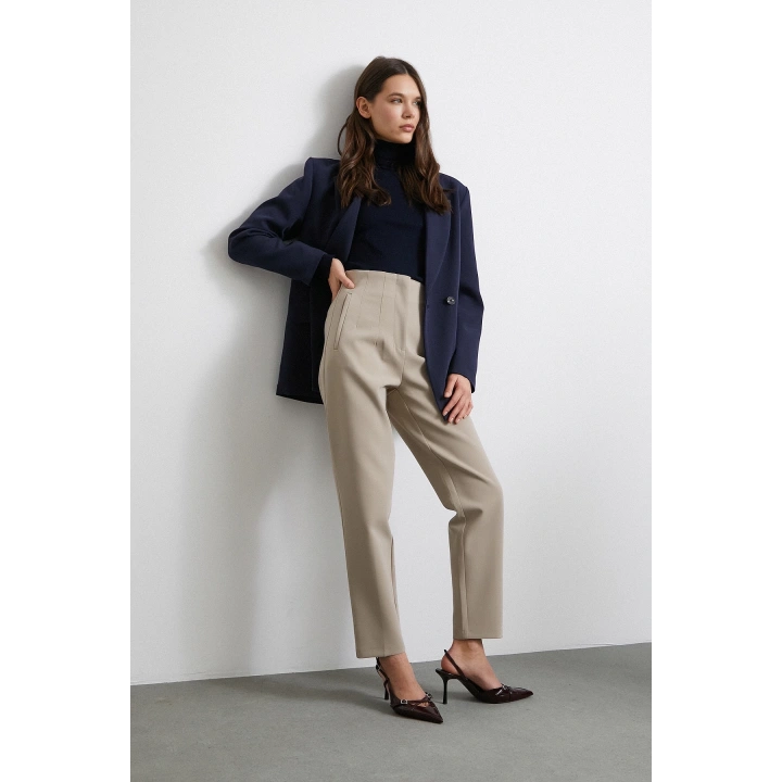 Skinny Kumaş Pantolon Vizon