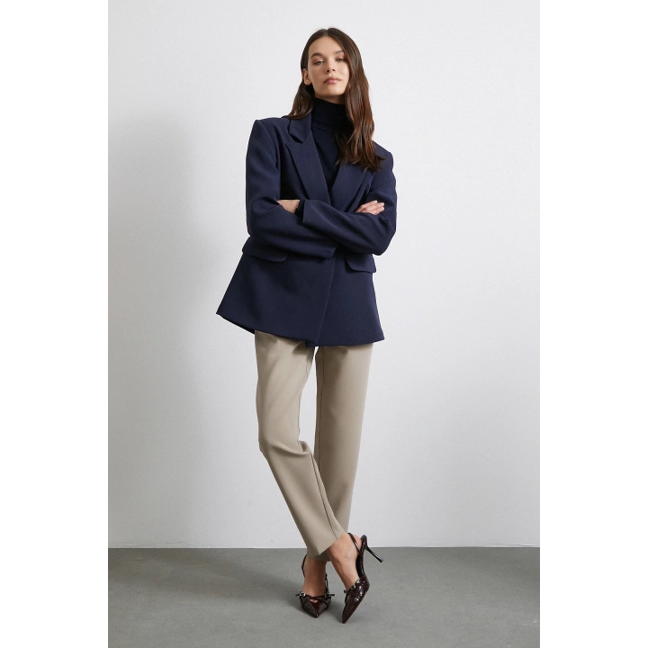 Skinny Kumaş Pantolon Vizon