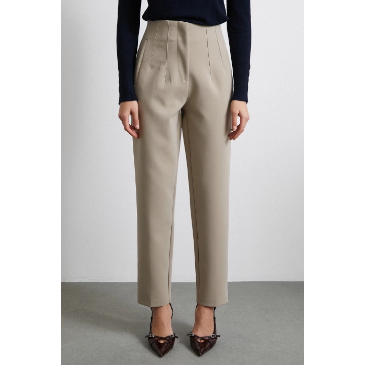 Skinny Kumaş Pantolon Vizon