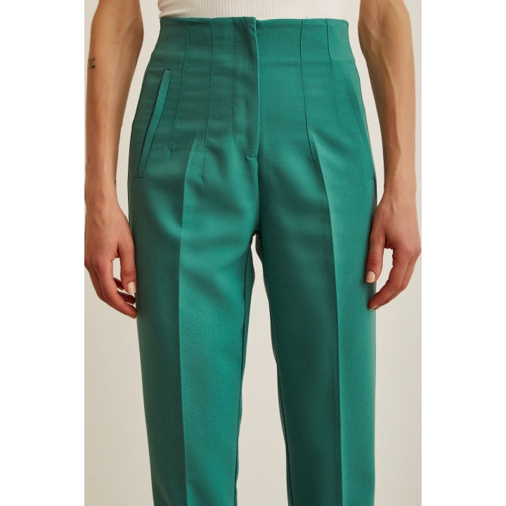 Skinny Kumaş Pantolon Yeşil