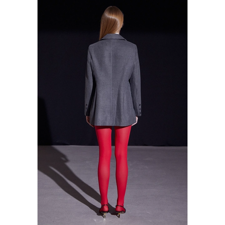 Slim Fit Blazer Ceket Gri