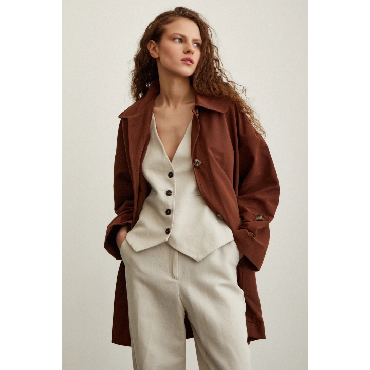 Torba Cepli Trençkot Kahve