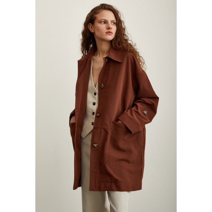 Torba Cepli Trençkot Kahve