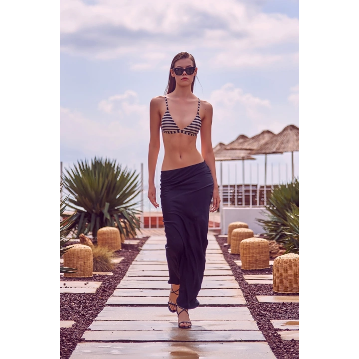 Verev Kesim Saten Etek Siyah