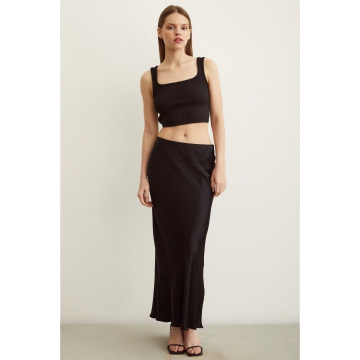 Verev Saten Etek Siyah