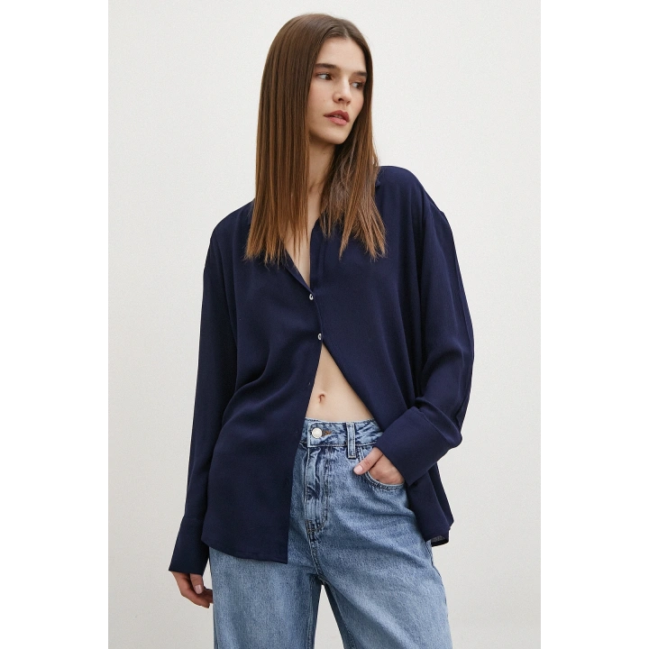 Viskon Basic Gömlek Lacivert