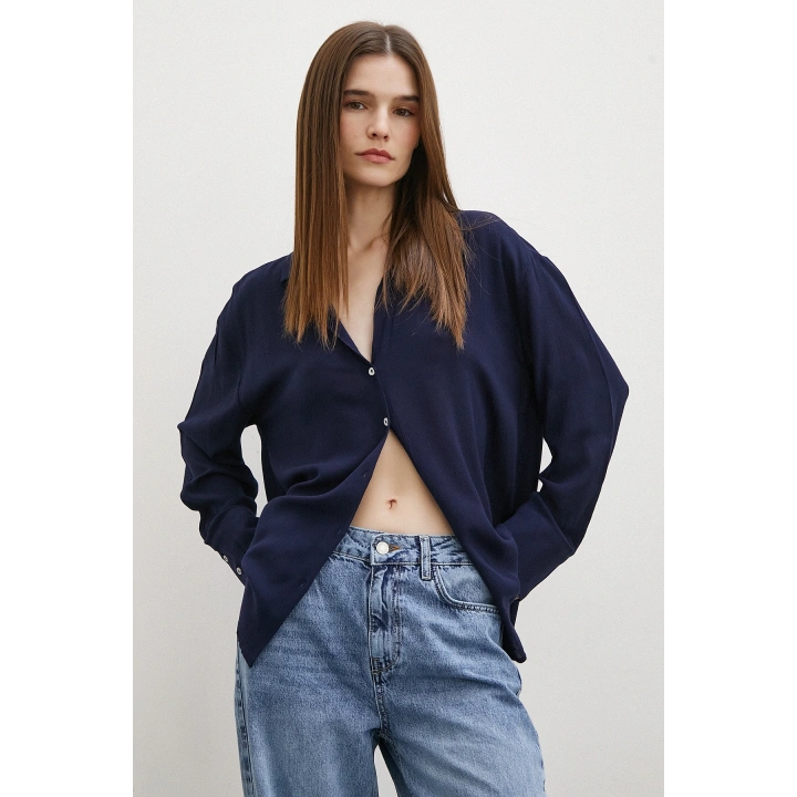 Viskon Basic Gömlek Lacivert