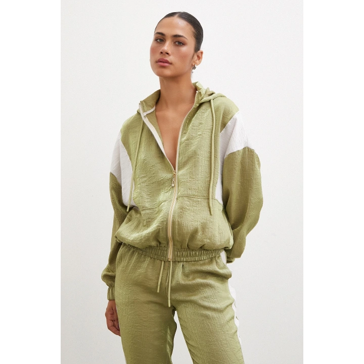 Yanı Şeritli Jogger Eşofman Altı Haki