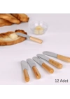 12 Li Bambu Saplı Lüx Tereyağı ve Reçel Bıçağı