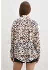 Animal Desen Gömlek Bej