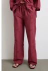 Arka Cepli Salaş Pantolon Bordo