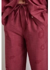Arka Cepli Salaş Pantolon Bordo