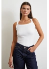 Arkası Çapraz Bağlamalı Top Beyaz