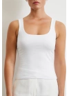Askılı Basic Top Beyaz