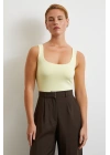 Askılı Basic Top Sarı