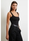 Askılı Basic Top Siyah