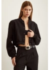 Astarlı Çıt Çıtlı Ceket Siyah