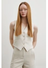 Astarlı Kuplu Yelek Bej