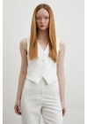 Astarlı Kuplu Yelek Ekru