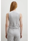 Astarlı Kuplu Yelek Gri