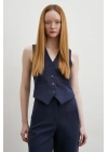 Astarlı Kuplu Yelek Lacivert