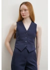 Astarlı Kuplu Yelek Lacivert