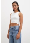 Basic Crop Top Beyaz