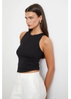 Basic Crop Top Siyah