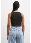Basic Crop Top Siyah