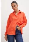 Basic Modal Gömlek Oranj