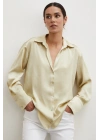 Basic Saten Gömlek Bej