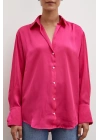 Basic Saten Gömlek Fuşya