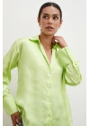 Basic Saten Gömlek Sarı