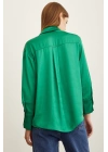 Basic Saten Gömlek Yeşil
