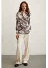 Batik Desen Gömlek Gri