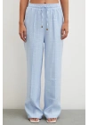 Belden Bağlamalı Pantolon Açık Mavi