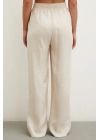 Belden Bağlamalı Pantolon Bej