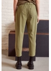 Beli İpli Salaş Gabardin Pantolon Haki