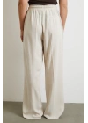 Beli Lastikli Boru Paça Pantolon Bej