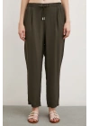Beli Lastikli Boru Paça Pantolon Haki
