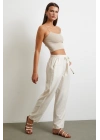 Beli Lastikli Klasik Pantolon Bej