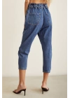Beli Lastikli Mom Jean Mavi