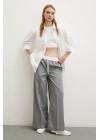Beli Latikli Garnili Pantolon Gri